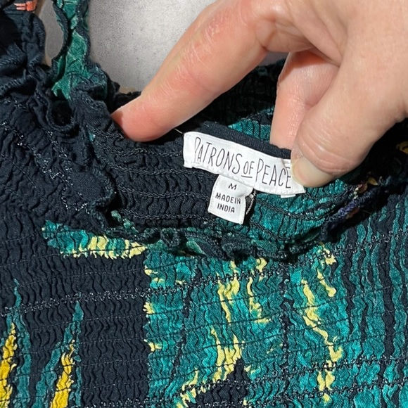 Patrons Of Peace Topical Crop Tank Top Black - Picture 9 of 15